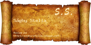 Sághy Stella névjegykártya